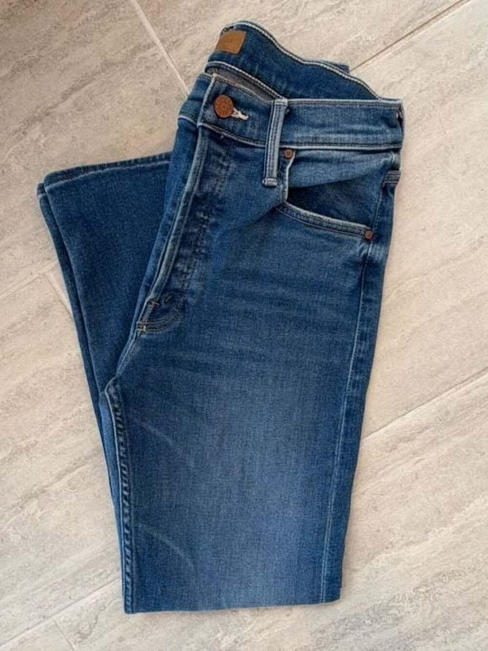 MOTHER The Tomcat Layover High Rise Straight Leg Jeans